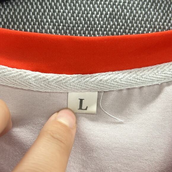 Island Girl Men Unisex Orange/Green Palm Tree Polynesian Graphic T-Shirt Size L - Picture 5 of 9